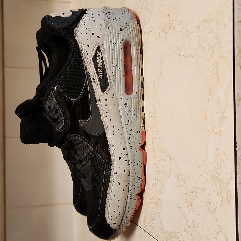 Nike Air Max 90 Pink Black Cement Speckle Low Top Shoes